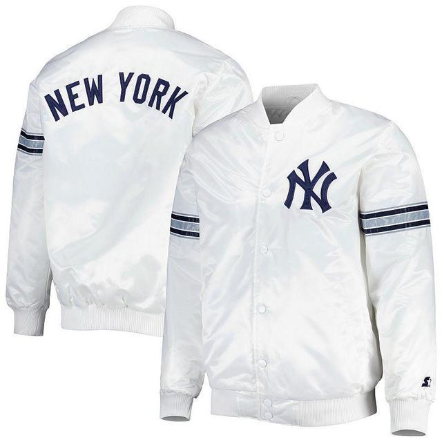 Mens Starter New York Yankeess Power Forward Satin Full-Snap Varsity Jacket Product Image