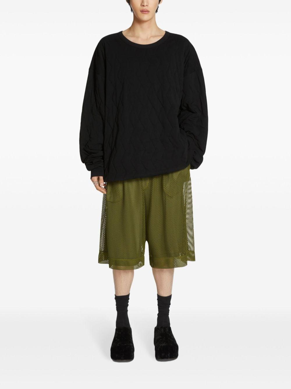 DRIES VAN NOTEN Mesh Bermuda Shorts In Green Product Image