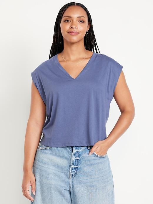 Sleeveless V-Neck Top Product Image