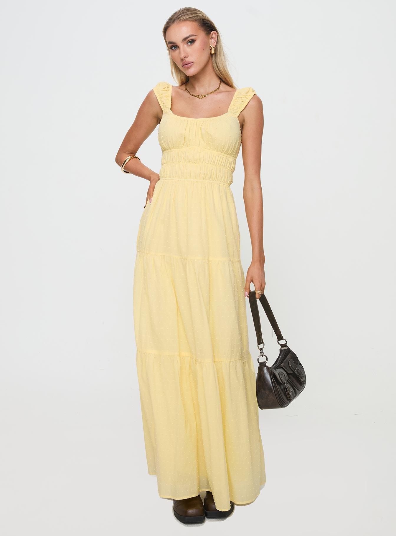 Skieler Maxi Dress Lemon Product Image