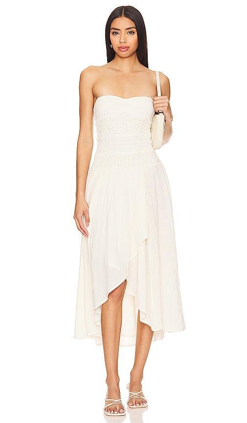 FREE PEOPLE Sparkling Moment Cotton Midi Sundress In Ivory Product Image