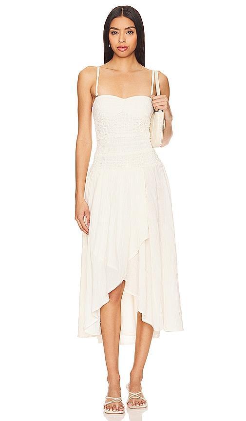 FREE PEOPLE Sparkling Moment Cotton Midi Sundress In Ivory Product Image