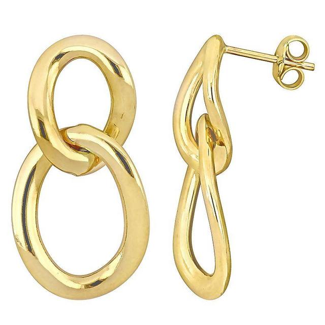 Stella Grace 10k Gold Open Oval Double Link Earrings, Womens, Yellow Product Image