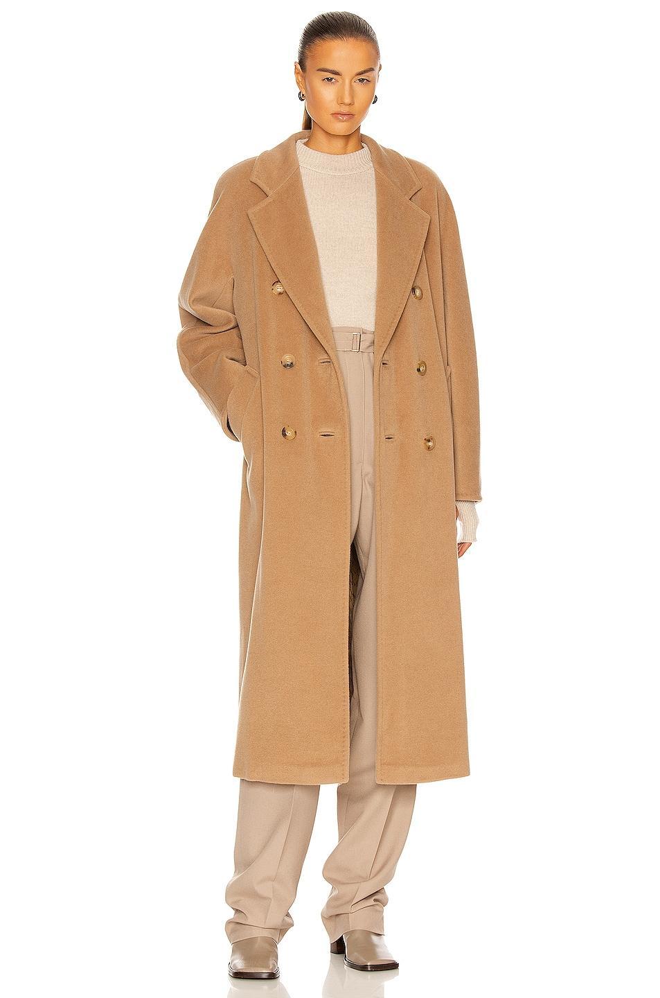 Max Mara Madame Double Breasted Wool & Cashmere Belted Coat Product Image