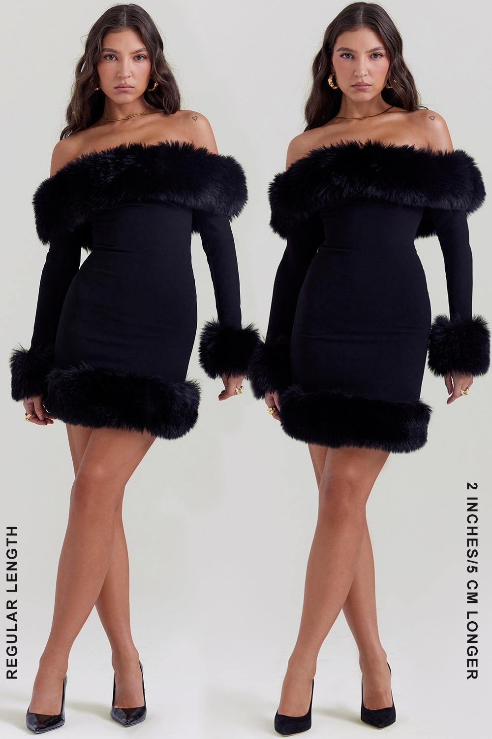 Keilani Black Mini Dress Product Image