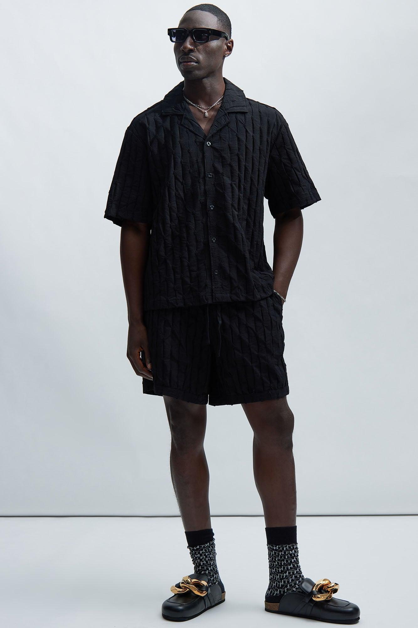 Atticus Textured Shirt - Black Product Image