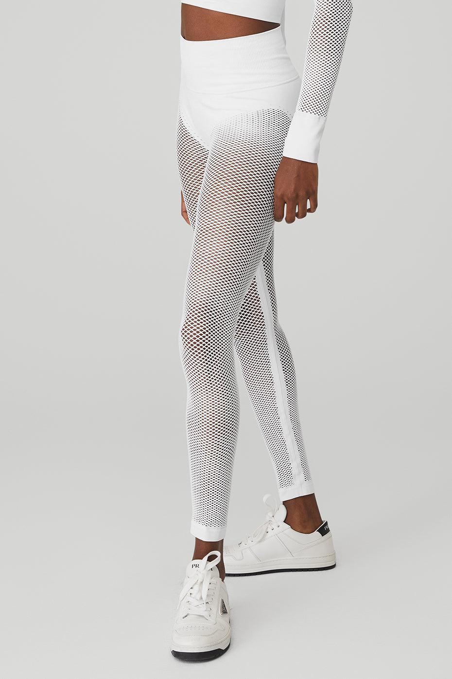 Seamless High-Waist 7/8 Limitless Open Air Legging - White Product Image