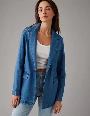 AE Oversized Denim Blazer product image