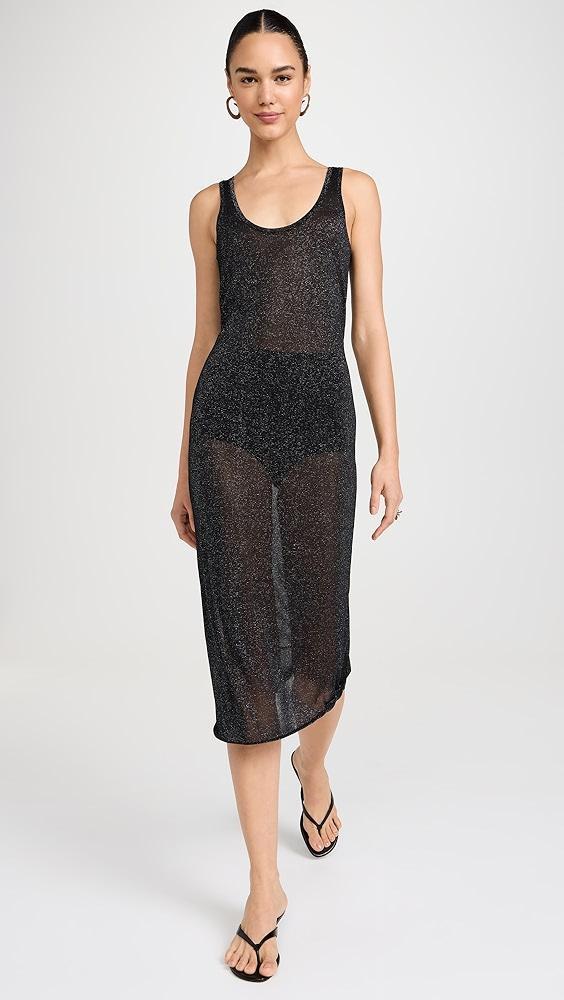 James Perse Metallic Knit Tank Dress | Shopbop Product Image