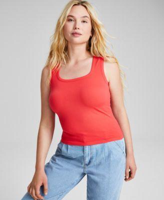 And Now This Womens Ribbed Seamless Square-Neck Tank Top, Created for Macys Product Image