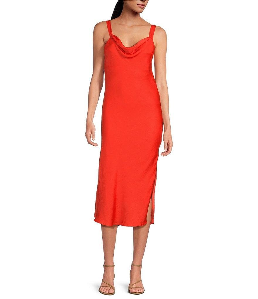 Sage The Label Cowl Neck Sleeveless Midi Dress Product Image