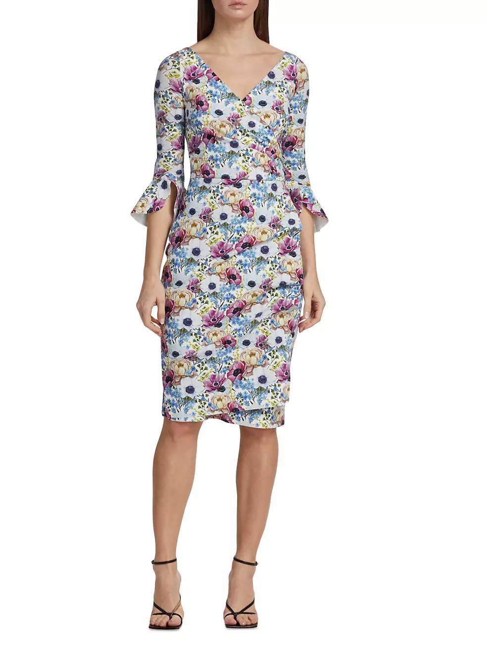 Triana Floral Stretch Wrap-Effect Dress product image