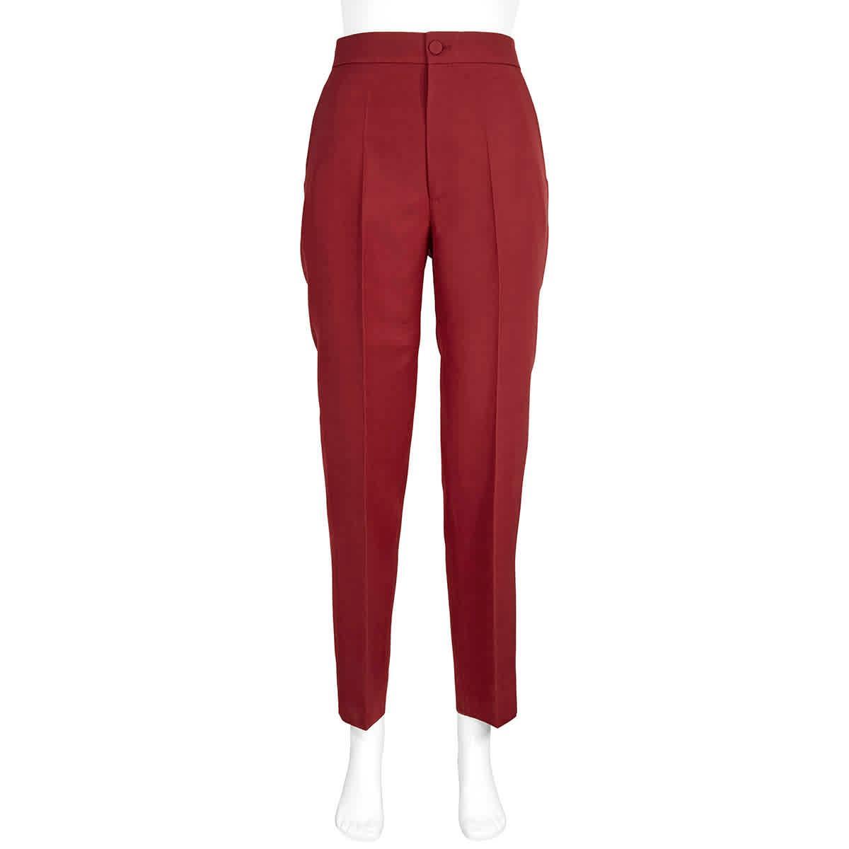 Straight-leg Tailored Trousers In Red Product Image