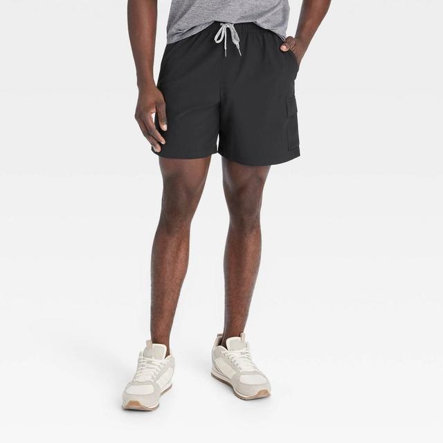 Mens Cargo Shorts 7 - All In Motion Black Onyx L Product Image