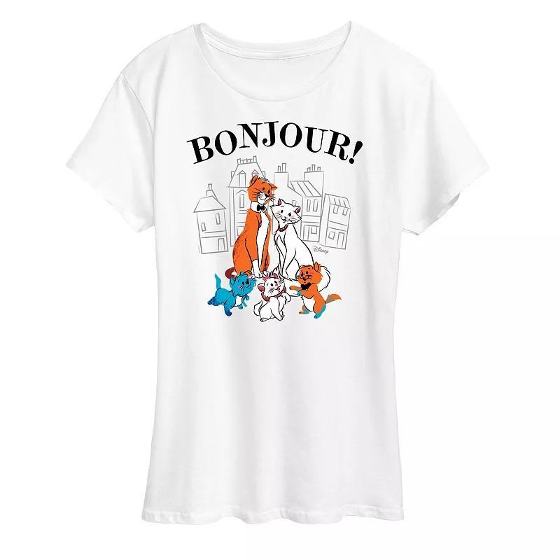 Disneys The Aristocats Womens Bonjour Graphic Tee, Girls product image