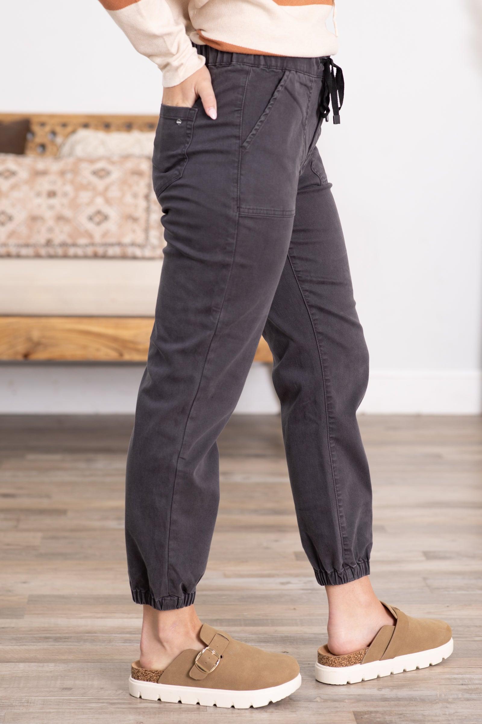 Mica Charcoal High Rise Crop Joggers Product Image