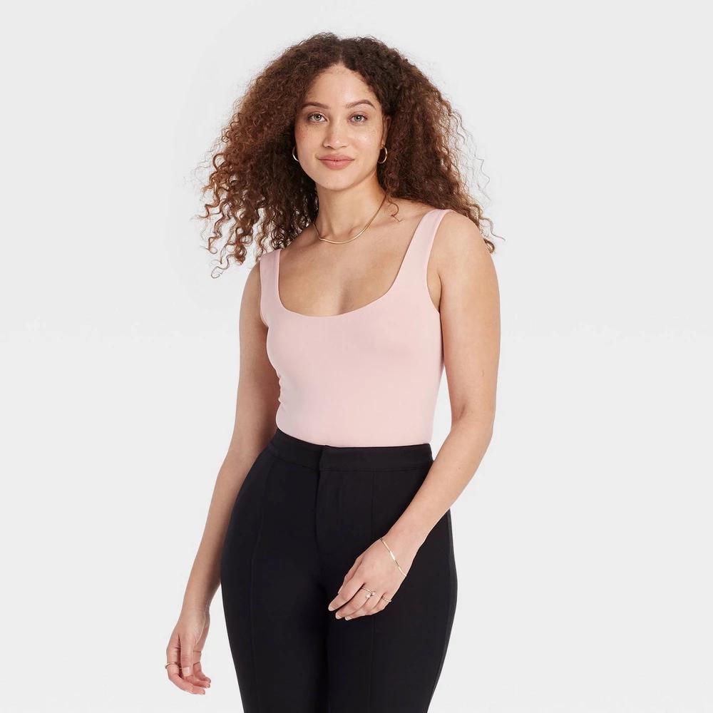 Womens Seamless Tank Bodysuit - A New Day Light Product Image