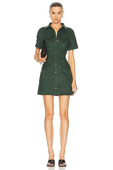 MOTHER The Small Talker Dress in in Olive Product Image