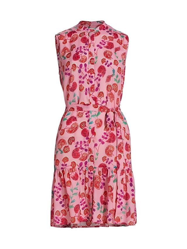 Womens Tilly Belted Floral Minidress Product Image