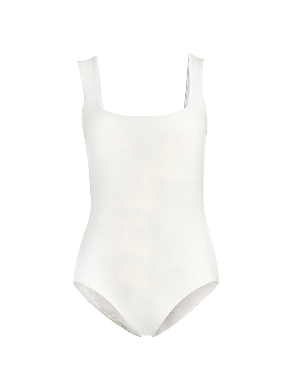 Womens Square-Neck One-Piece Swimsuit Product Image