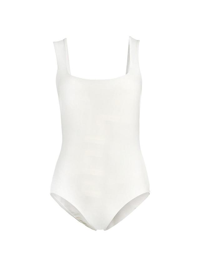 Womens Square-Neck One-Piece Swimsuit Product Image