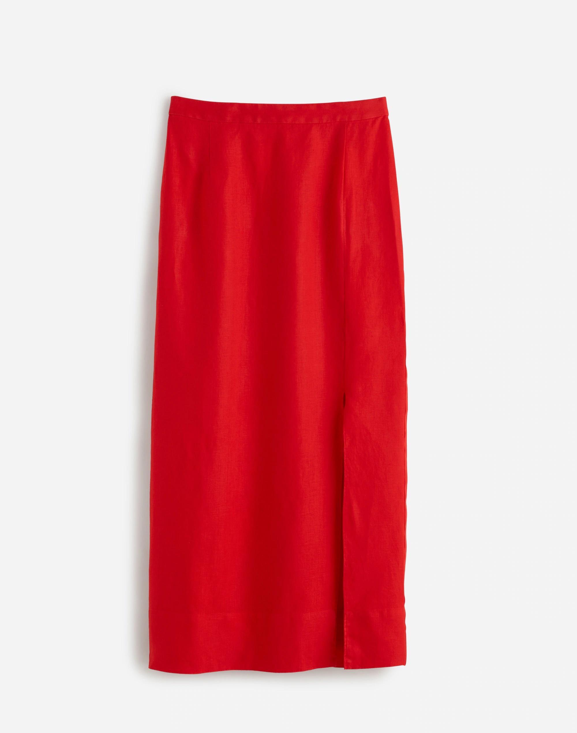 Column Maxi Skirt in 100% Linen Product Image