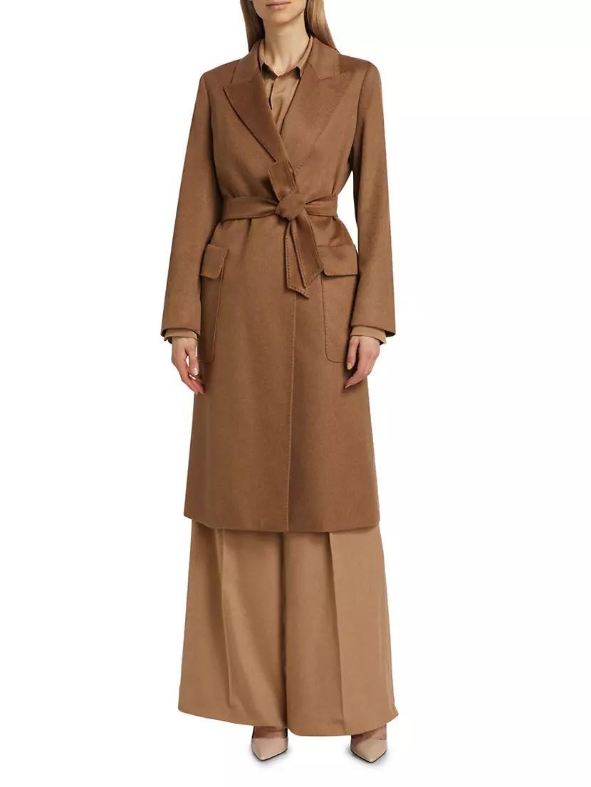 Womens Nyssa Cashmere Tie-Waist Trench Coat Product Image