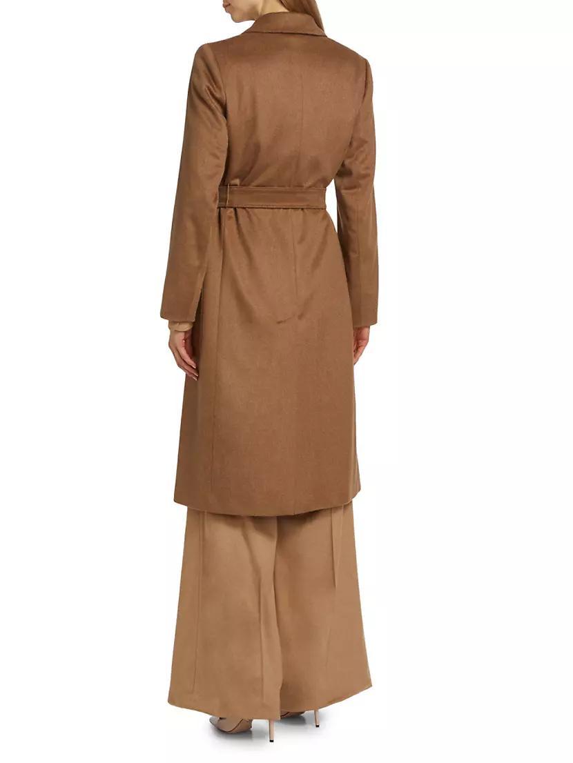 Womens Nyssa Cashmere Tie-Waist Trench Coat Product Image