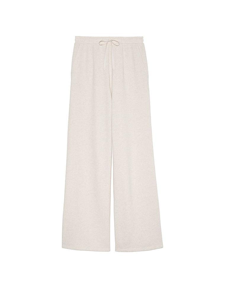 Cotton Fleece Wide-Leg Pants Product Image