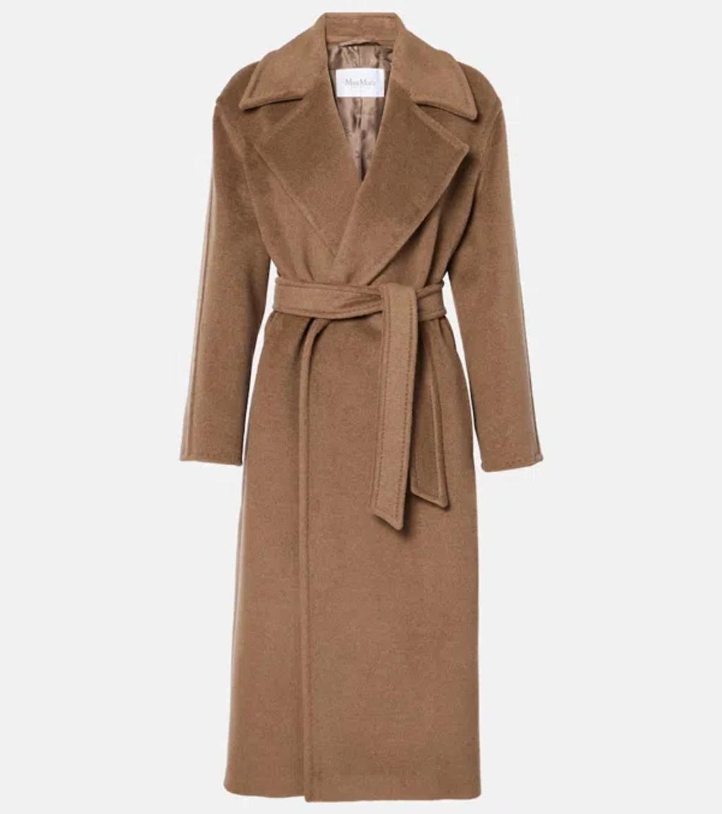 MAX MARA Fragore Alpaca Blend Long Coat In Brown product image