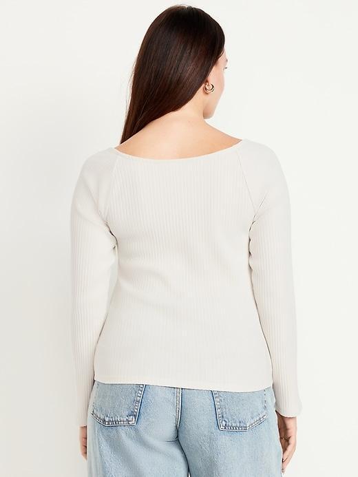 Cinched Rib-Knit Top Product Image