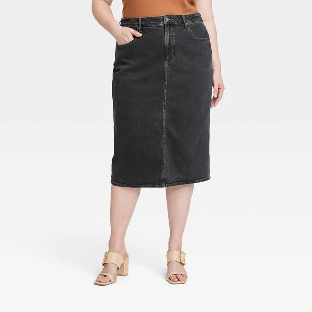 Womens Denim Midi Skirt - Universal Thread Wash 22 Product Image