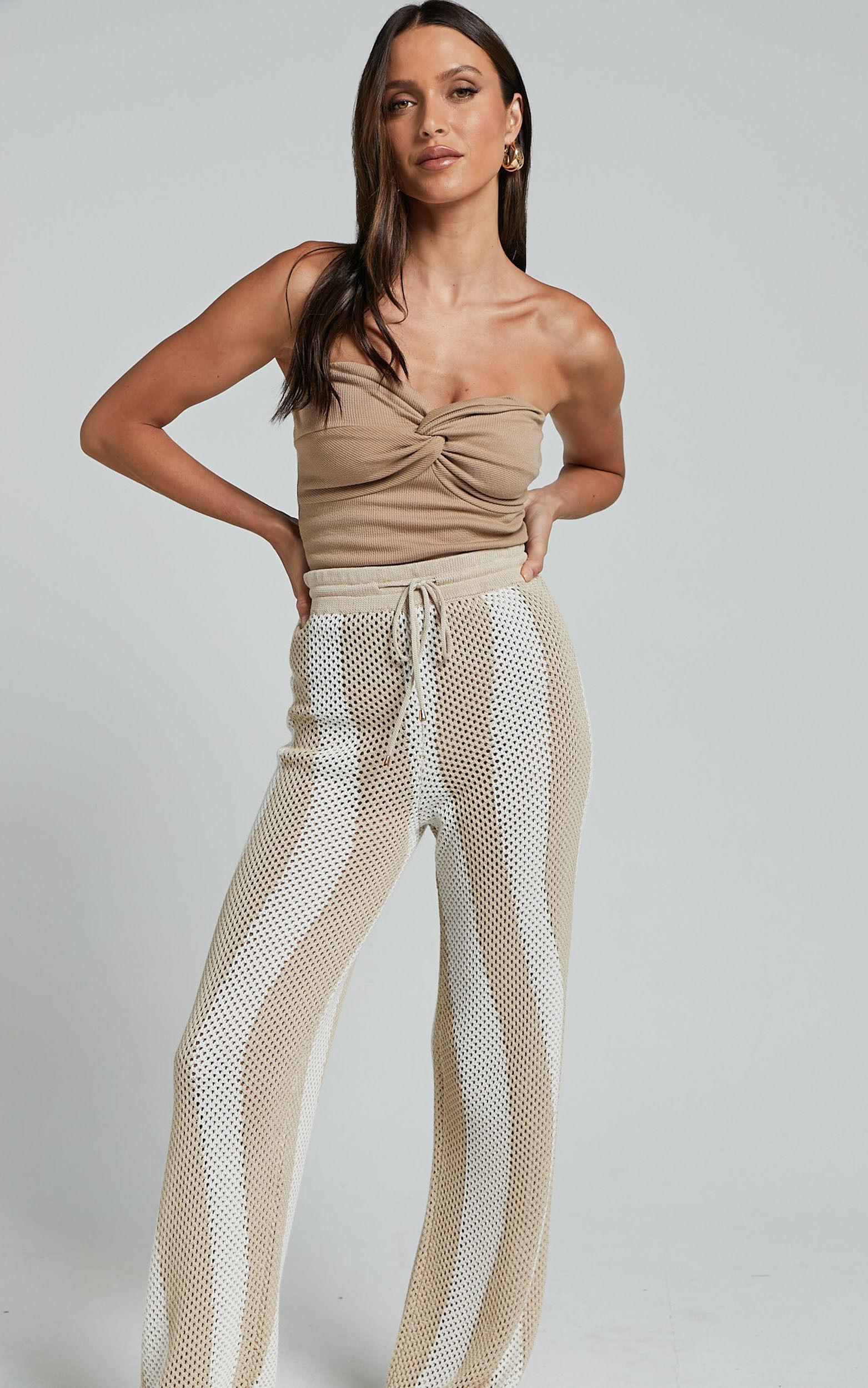 Runaway The Label - Zanzibar Pants in Sand/White Product Image