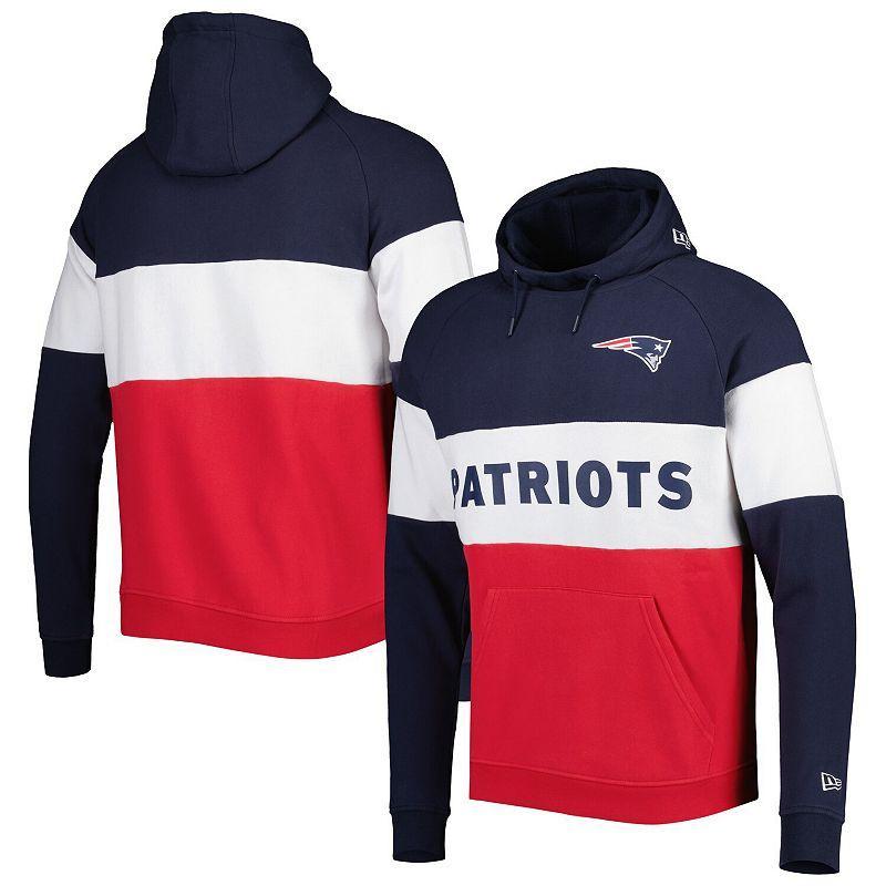 Mens New Era New England Patriots Colorblock Current Pullover Hoodie Product Image