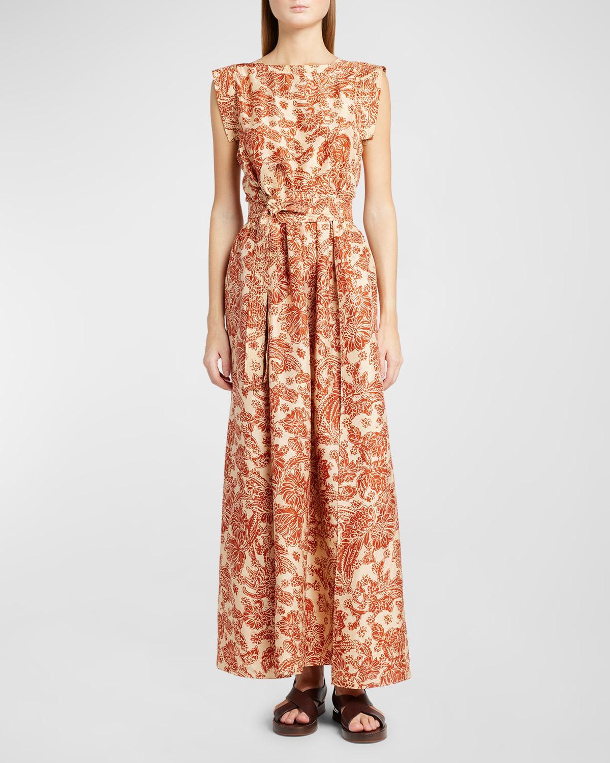 Shyanne Woodblock Printed Maxi Dress Product Image