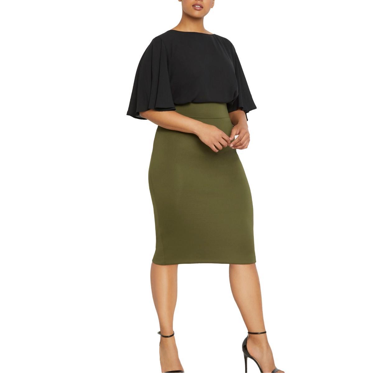 Eloquii Womens Neoprene Pencil Skirt Product Image