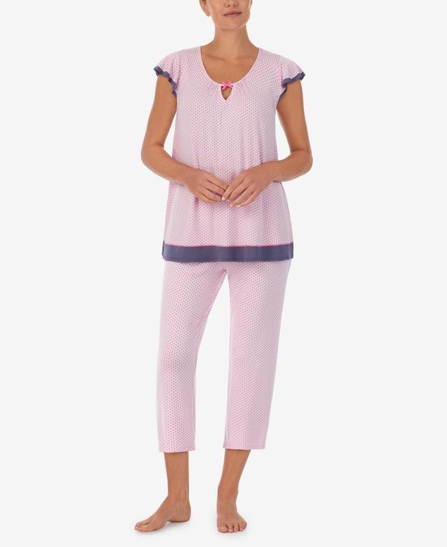 Ellen Tracy Womens Short Sleeve 2 Piece Pajama Set Product Image