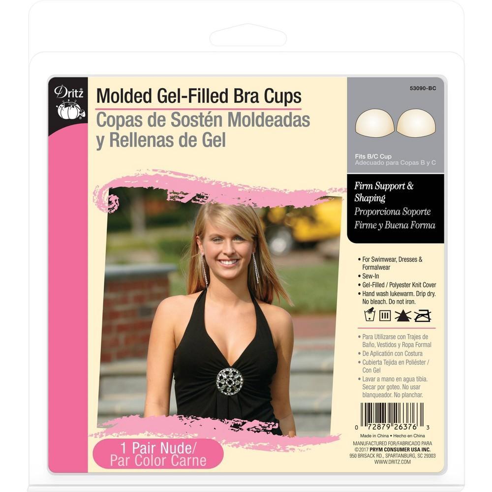 Dritz Molded Gel-Filled Adhesive Strapless Backless Bra Cups B/C Nude: Sticky Bra Inserts & Accessories for Women Product Image