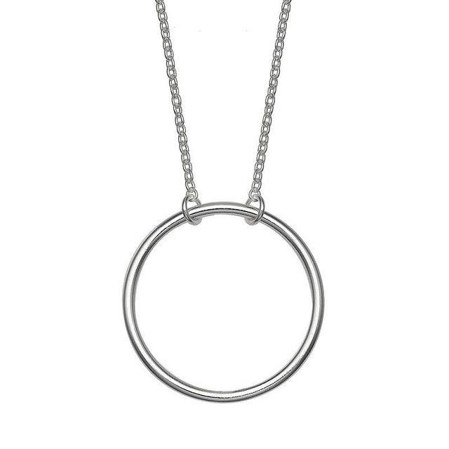 PRIMROSE Sterling Silver Circle Necklace, Womens Product Image