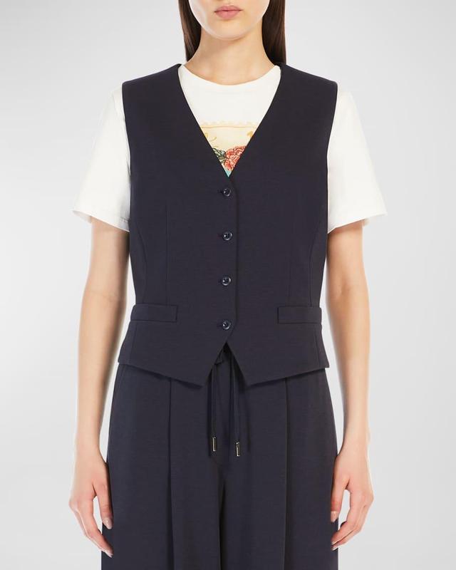 Aria Tailored Button-Down Vest Product Image