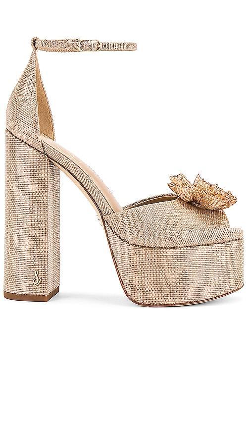 Sam Edelman Kori Flora Platform in Tan. Size 10, 7.5, 8, 8.5, 9.5. Product Image