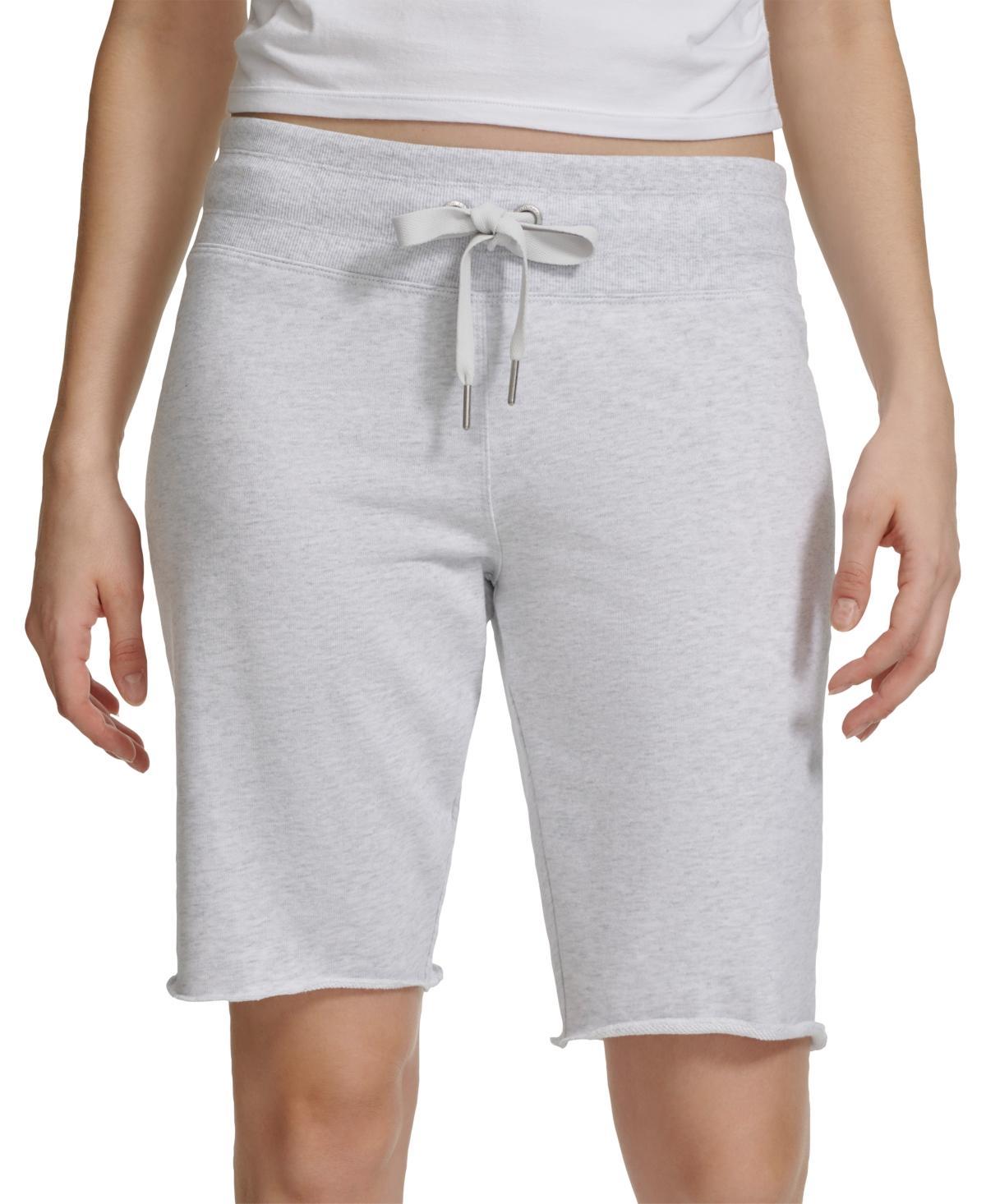 Calvin Klein Womens Logo Bermuda Sweat Shorts Product Image