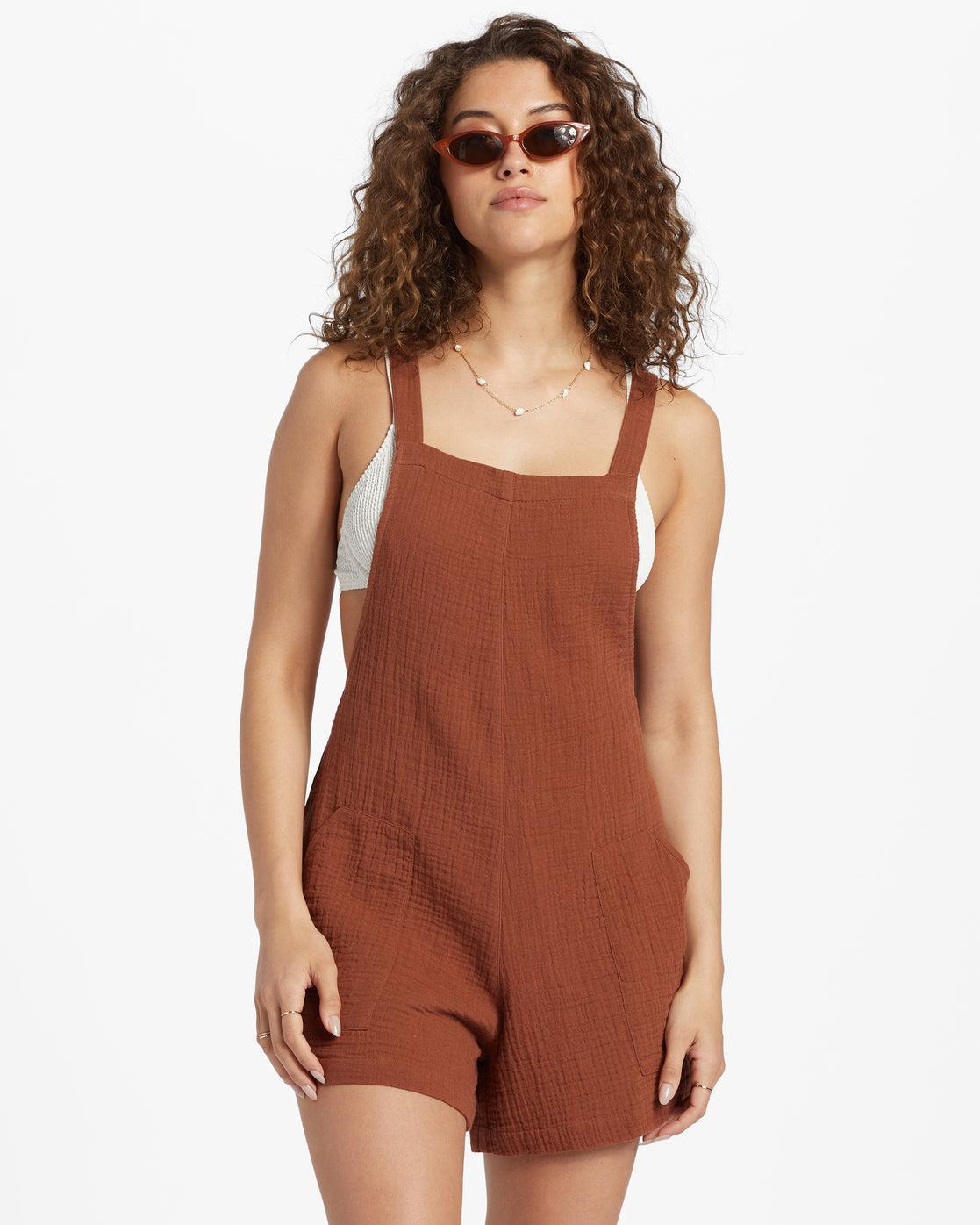 Beach Crush Romper - Toasted Coconut Female Product Image