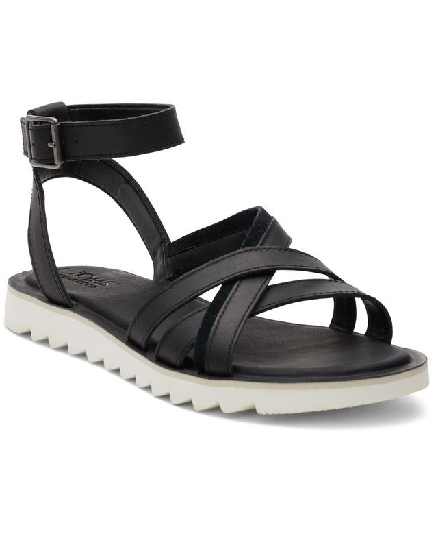 Toms Womens Rory Ankle-Strap Flat Tread Sandals Product Image