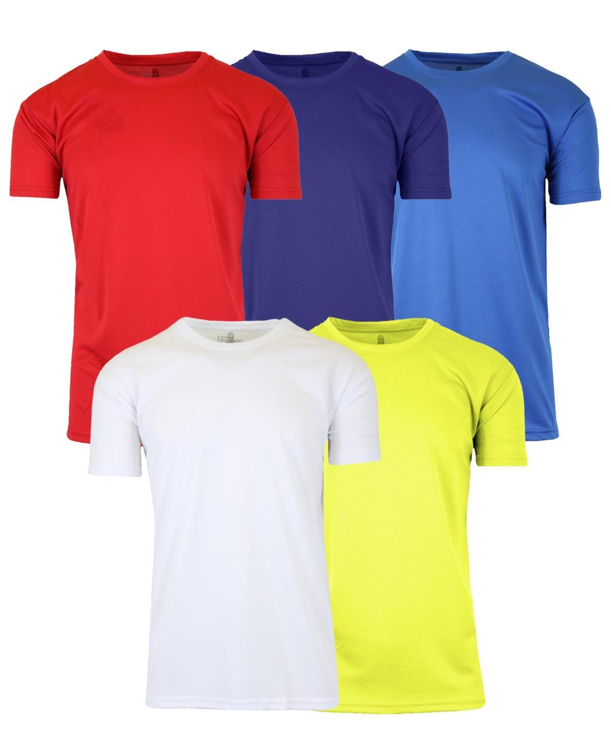 Galaxy By Harvic Mens Short Sleeve Moisture-Wicking Quick Dry Performance Crew Neck Tee -5 Pack Product Image