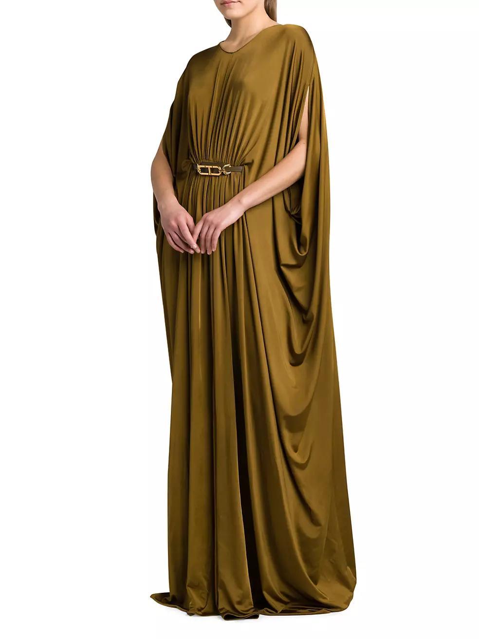 Satin Stretch Jersey Kaftan Gown Product Image