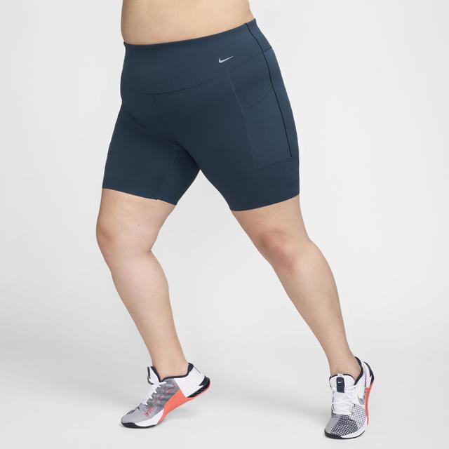 Nike Women's Universa Medium-Support High-Waisted 8" Biker Shorts with Pockets (Plus Size) Product Image