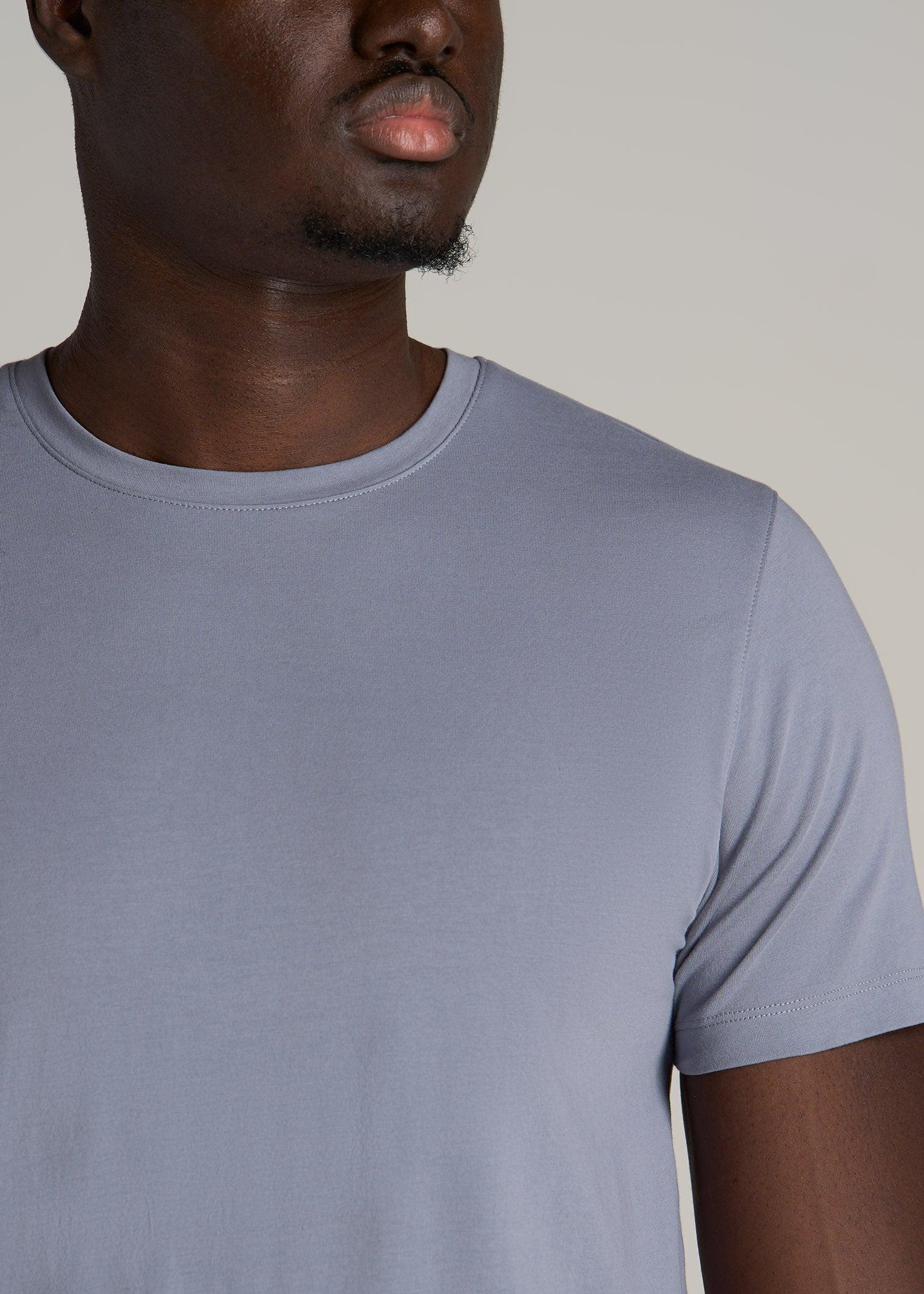 The Essential MODERN-FIT Crewneck Tee for Tall Men in White Product Image