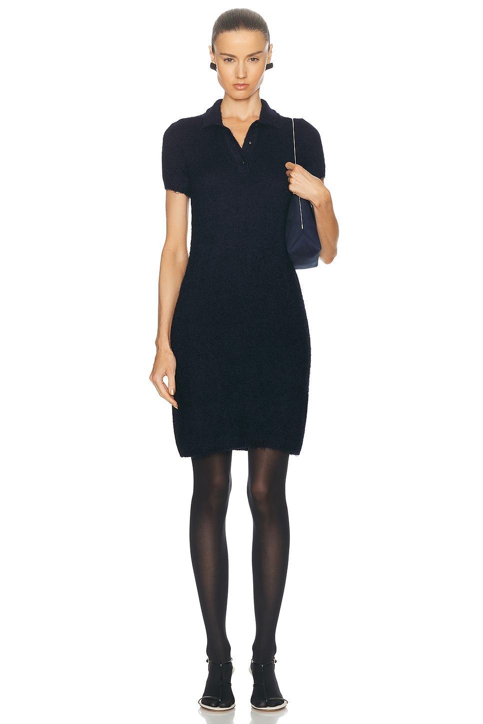 KHAITE Graciela Cashmere-blend Knit Mini Dress In Navy Product Image