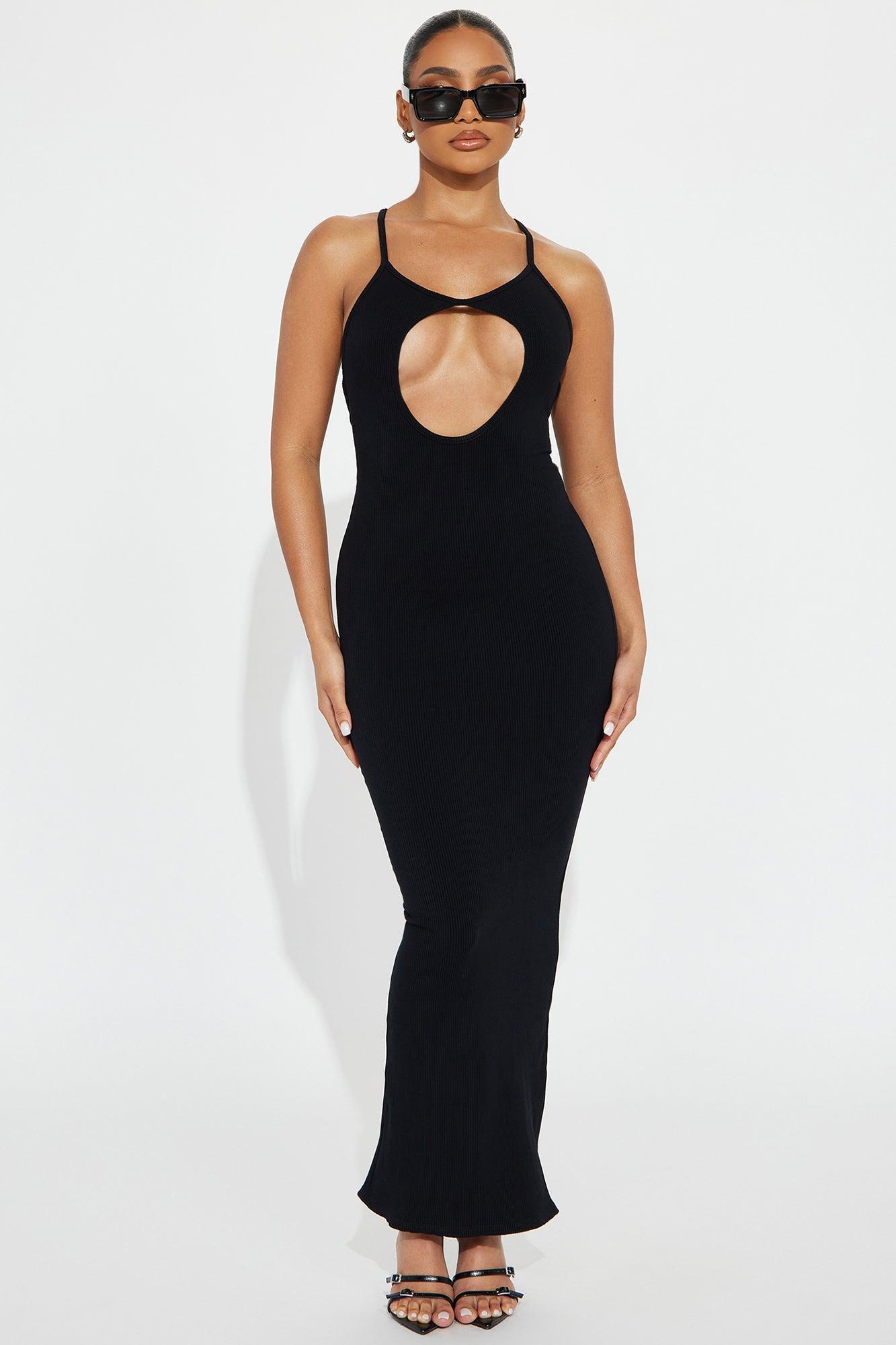 Abigail Snatched Maxi Dress - Black Product Image